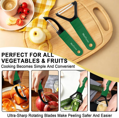 Peelers for Kitchen, Swivel Vegetable Peeler and Y-Shaped Potato Peeler