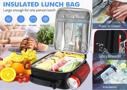 Lunch Box Insulated Lunch bag for Men Teen Kids Boys Adult Portable Stylish Small Lunchbox Special Design for Working Office school Picnic