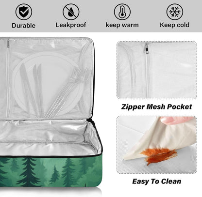 Casserole Carriers for Hot or Cold Food Reusable Casserole Dish Carrier Insulated Thermal Large Capacity Durable Perfect for Party Camping Family Gatherings Yellow Fish - Colors B