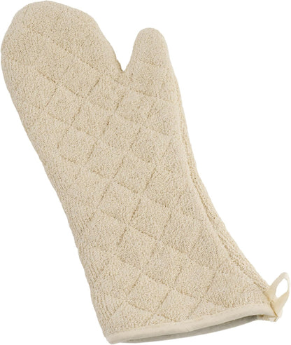 Winco Terry Oven Mitt, 13-Inch, Tan