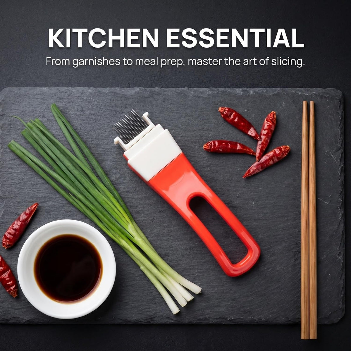Unomor Scallion Slicer with Stainless Steel Multi Blades