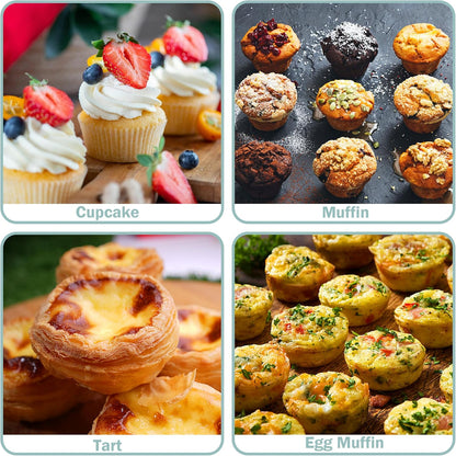 Silicone Cupcake Liners Lunch Box Dividers，Non-Stick Silicone Muffin Cups, Bento Box Accessories for Kids (24Pcs: 4 Color)