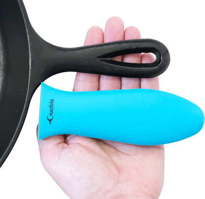 Silicone Hot Handle Holder + Assist Holder, Potholder (2-Pack Mix Red) for Cast Iron Skillets, Pans, Frying Pans & Griddles, Metal and Aluminum Cookware Handles - Sleeve Grip, Handle Cover