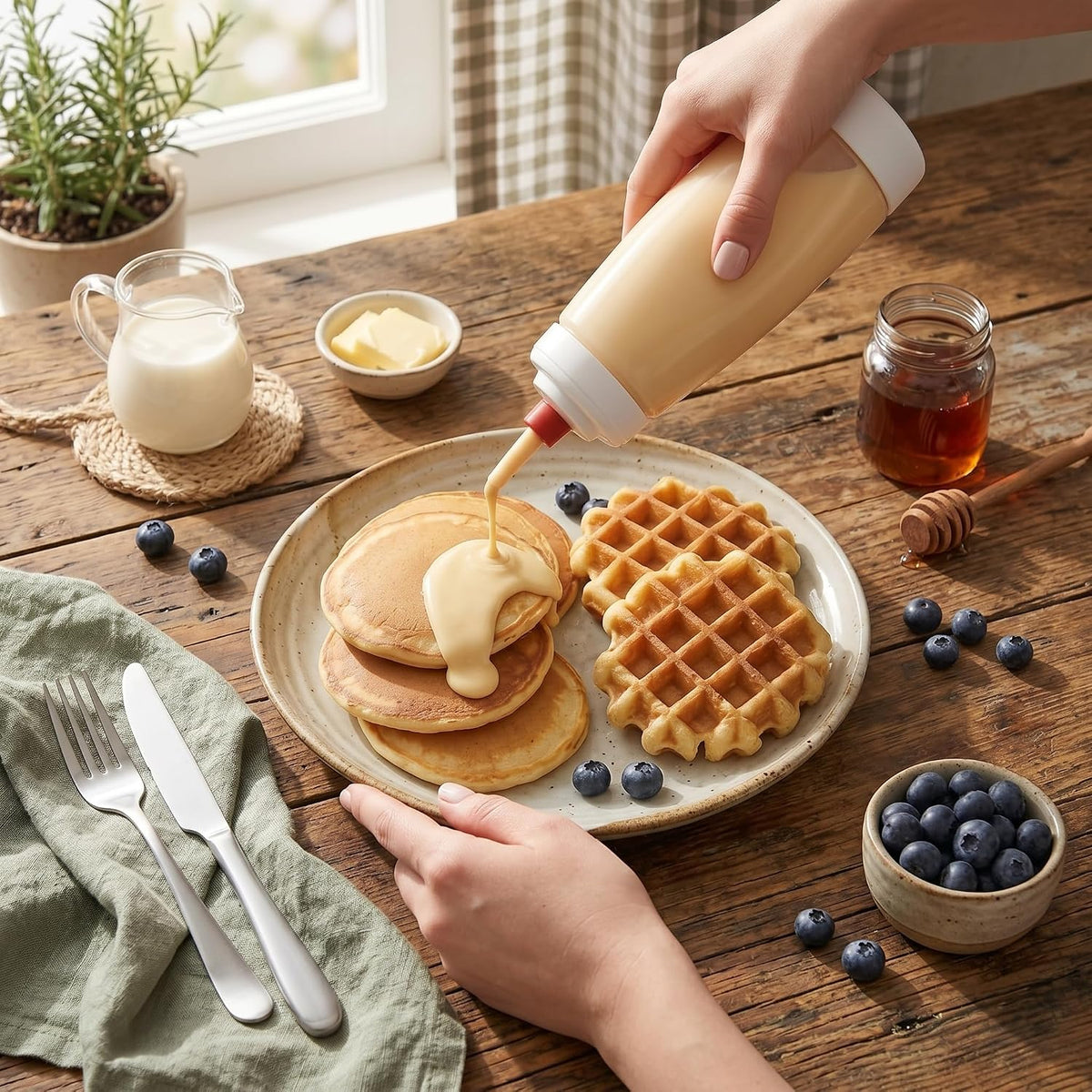 Pancake Batter Dispenser - 1000ml Pancake Batter Dispenser Bottle