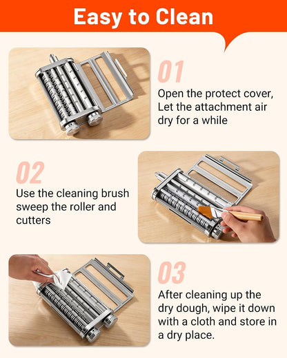Pasta Maker Attachment for KitchenAid Mixers, 3 in 1 Pasta Attachments