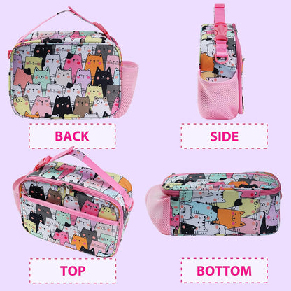 RLGPBON Kids Lunch Bag,Insulated Lunch Box for Girls,Lunch Bag Toddler Teen,School Daycare Cute Travel bags