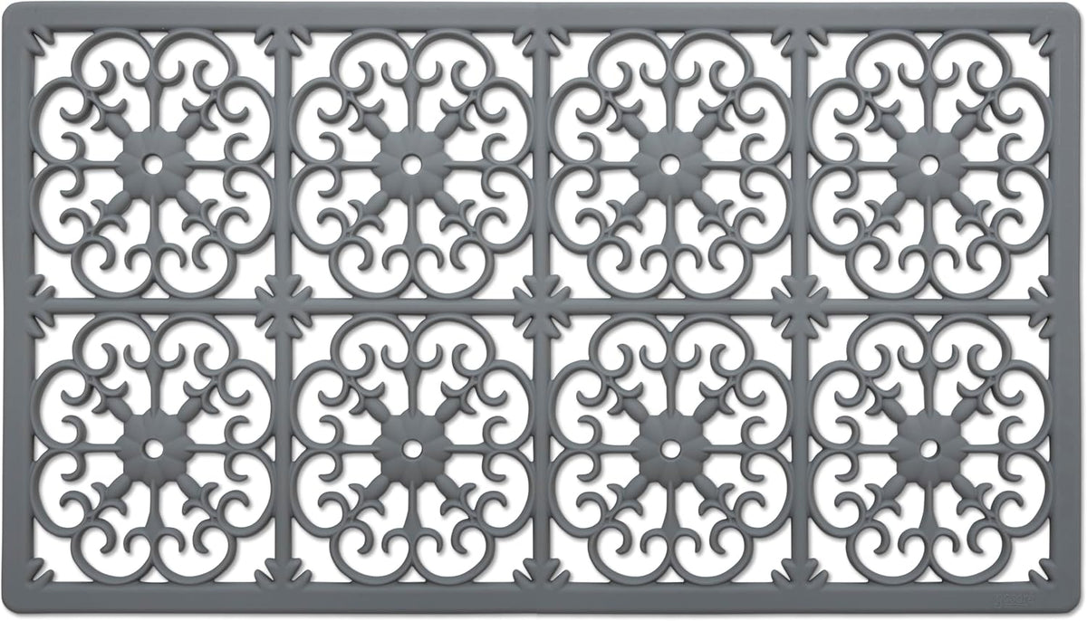 GASARÉ, Extra Large, Thick, Silicone Trivet for Hot Dishes, Pots, and Pans, Heat Resistant Mat for Countertop, Hot Pad for Kitchen, Easy to Clean, 16 x 12 x 3/8 Inches, White