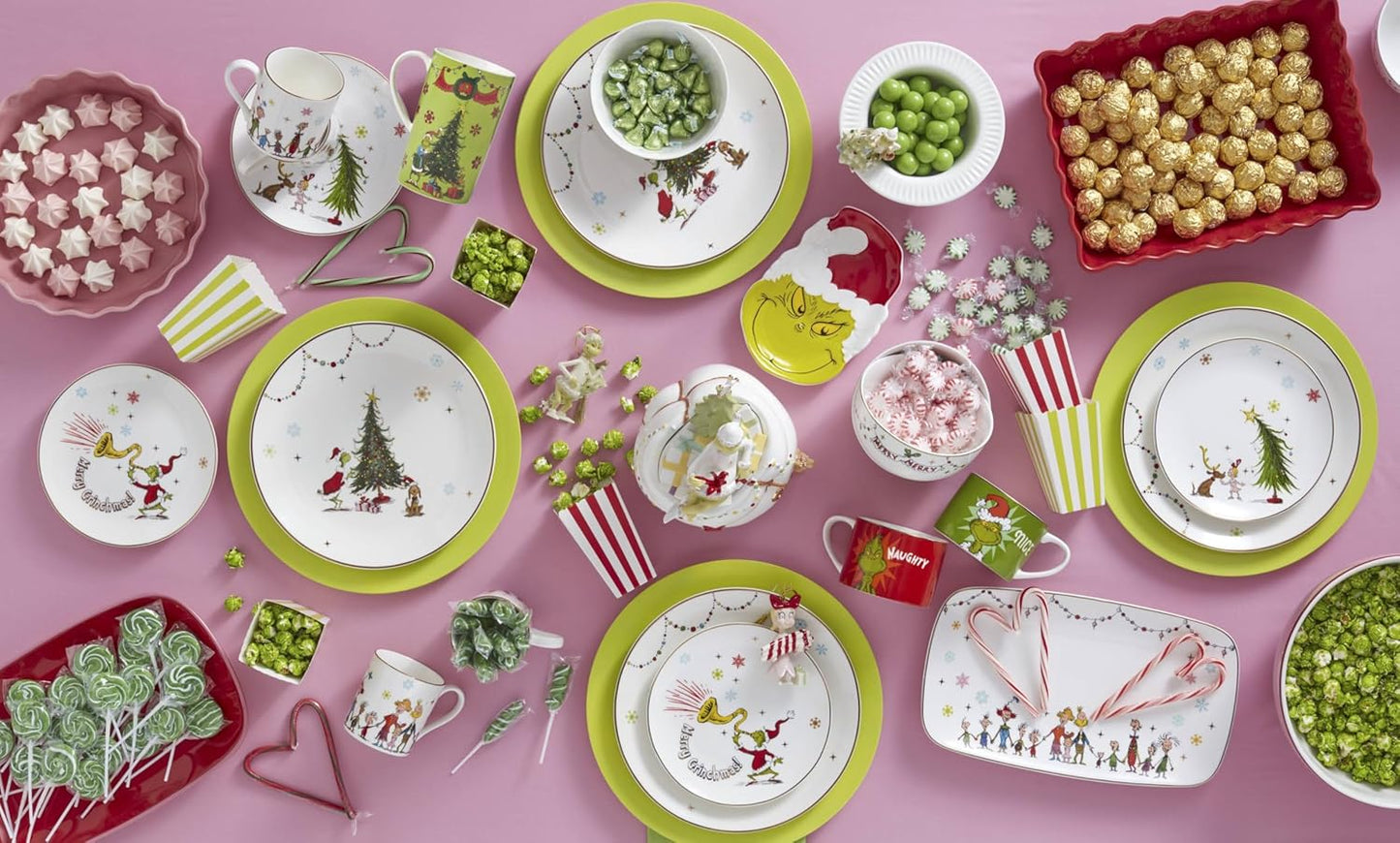 Lenox 898096 Merry Grinchmas Chip & Dip Bowl, Christmas Dishes, Festive Holiday Serveware