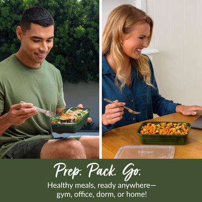 Bentgo Prep - 20-Piece 1-Compartment Reusable Meal Prep Containers with Lids, PFAS & BPA Free Materials, Durable, Microwave, Freezer, & Dishwasher Safe To Go Food Storage (Gold)