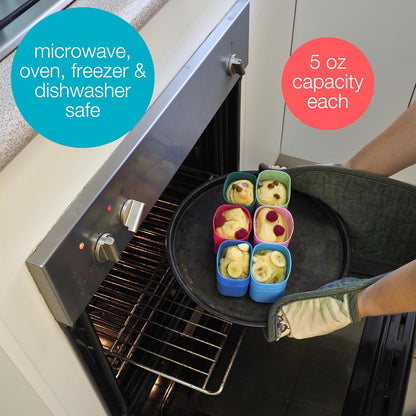 b.box Silicone Snack Cup (2-pack): Divider for Bento Box & Lunch Box, Ideal for Separating & Containing Foods, Dishwasher, Microwave, Oven and Freezer safe (Berry)