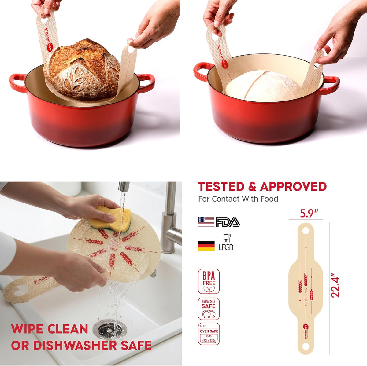 KneadAce Essential Sourdough Starter Kit - Artisan Bread Baking Tools