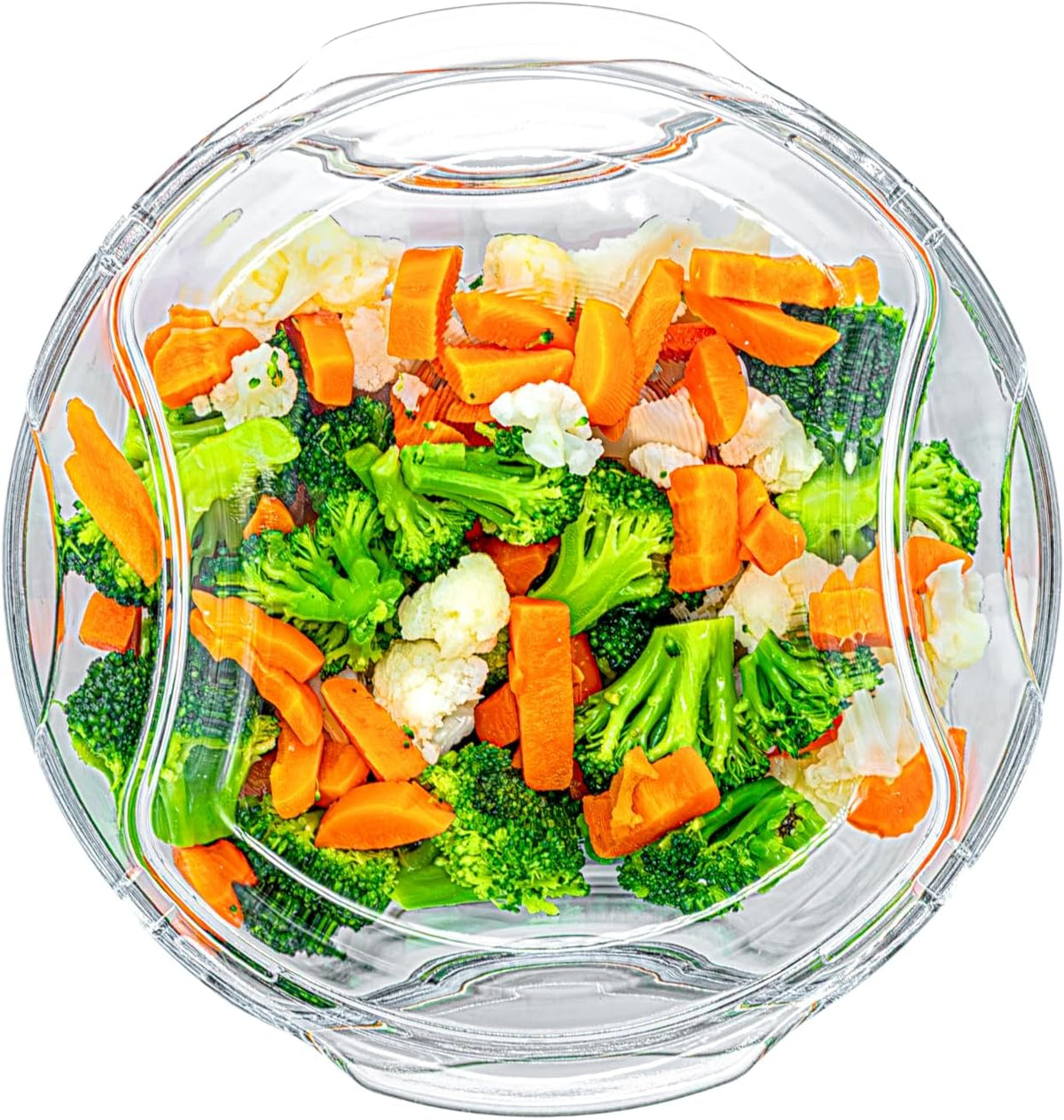 Glass Microwave Vegetable Steamer & Casserole Oven Dish in One! | 100% Glass, Plastic-Free, BPA-Free, and Silicone-Free