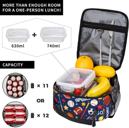 Dinosaur Volcano Insulated Lunch Bag for Women & Men, Reusable Leak-Proof Lunch Box with Cooler Compartment, Lunch Tote for Adults Work Travel Picnic Durable & Washable