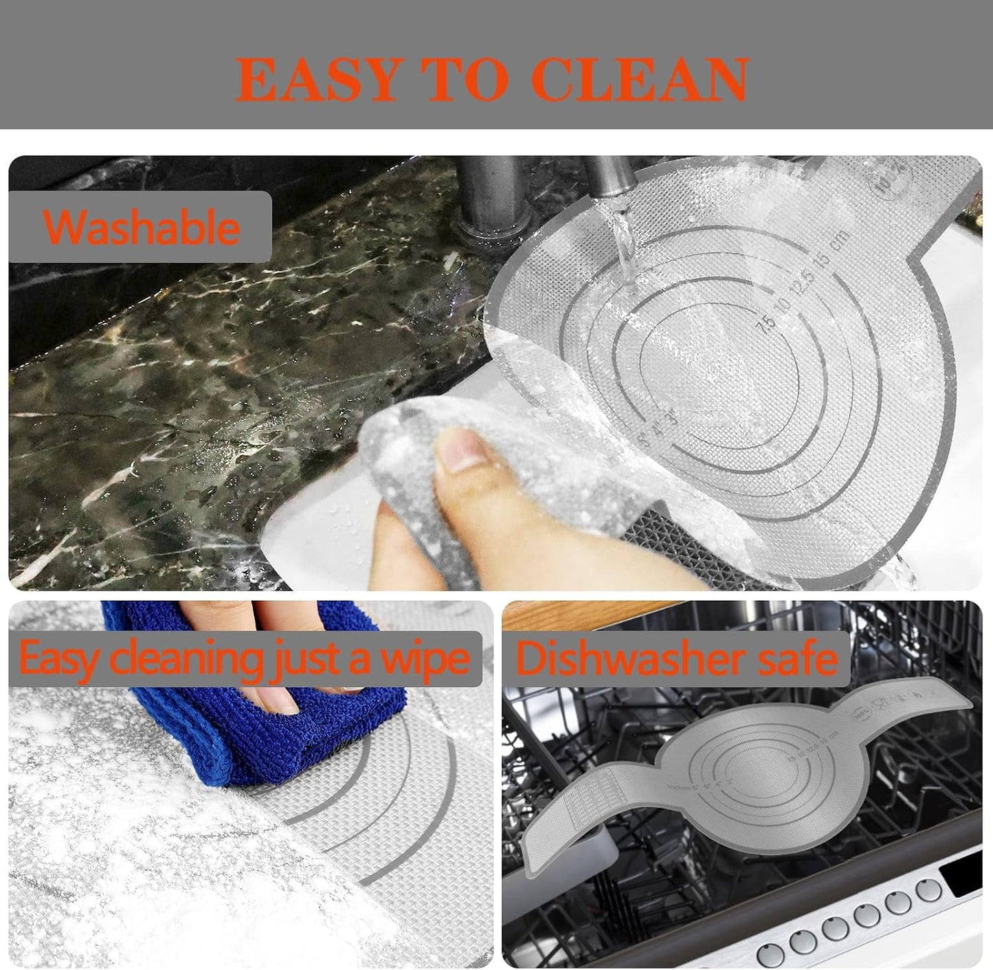 UBeesize Oversize Silicone Baking Mat, 23.6x31.5 Inch Non Stick Pastry Mat with Measurements, XXL Large Nonslip Counter Mat, Fondant/Pie Crust Mat for Making Cookies Macarons Bread Baking Supplies