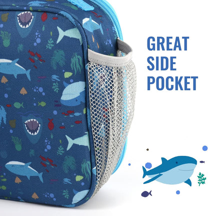 Genteen Lunch Box Kids, Insulated Lunch Bag Kids Boys Girls Back to School, Soft Lunch Box for Men Reusable Lunchbox for Office,Outdoor,School (Black)