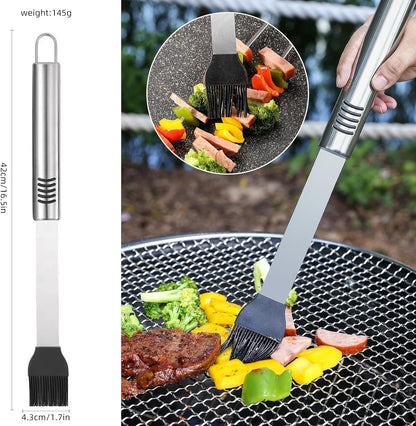 BBQ Grilling Tools Set,Stainless Steel Grilling Accessories Kit for Men Gift,13pc BBQ Grill Utensils Gift Kit with Portable Carry Bag BBQ Tools Grill Tools Set for Backyard Outdoor Grill Cooking