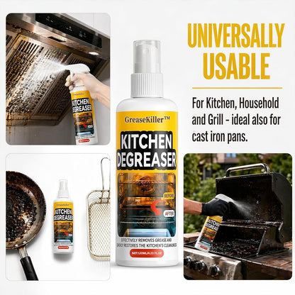FKMEE GreaseKiller BBQ Grill Cleaner Spray, Heavy Duty Degreaser (1) | Fast-acting grease removal, suitable for grills and smokers, easy spray application, outdoor use