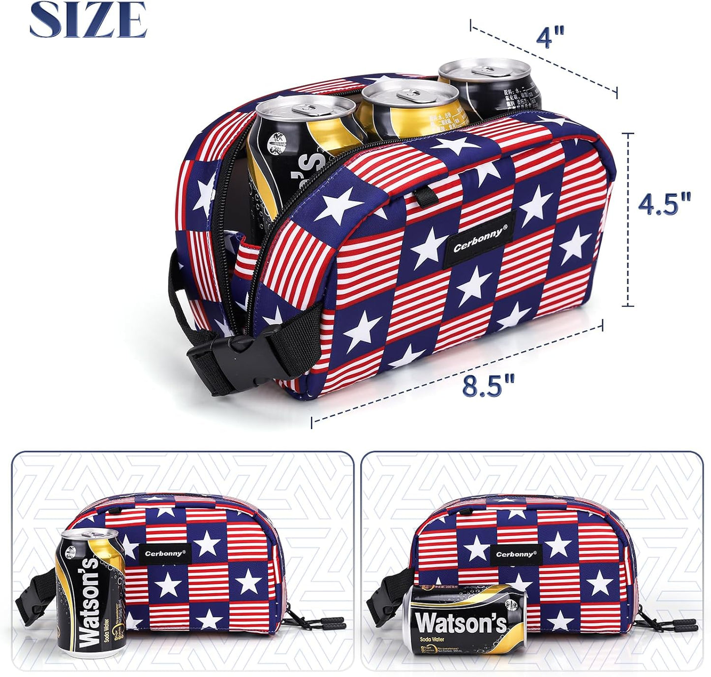 Cerbonny Freezable Cooler Bag for Work/School Travel - Mini Insulated Bag Fit For Yogurt