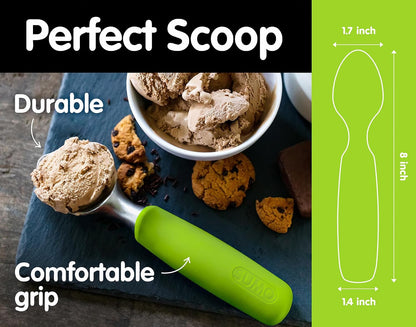 SUMO Stainless Steel Ice Cream Scoop with Ergonomic Handle - Green