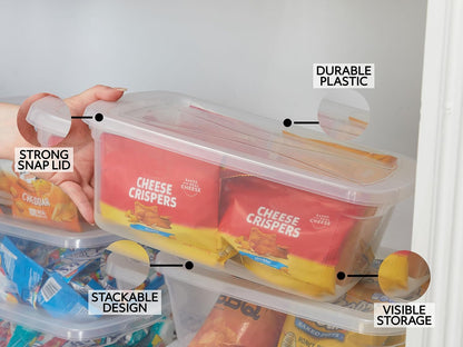 Rubbermaid Cleverstore 17 Qt Clear Storage Bins with Lids, 6-Pack, Stackable, BPA-Free, Made in USA