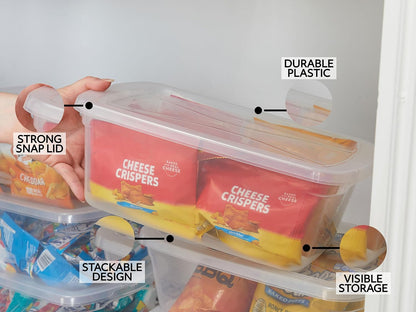 Rubbermaid Cleverstore 17 Qt Clear Storage Bins with Lids, 6-Pack, Stackable, BPA-Free, Made in USA