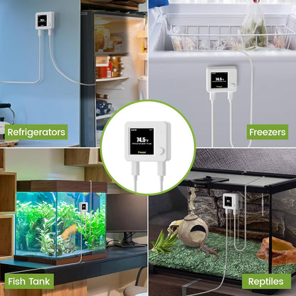 MOCREO WiFi Freezer Alarm Refrigerator Thermometer, App & Email Alerts