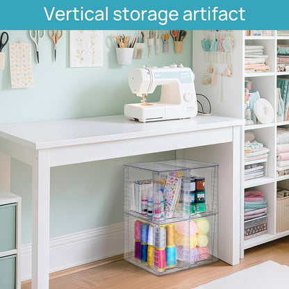 Vtopmart 4Pack Large Stackable Pantry Storage Drawers, Clear Organizer Bins with Handles, Acrylic Drawer Organizers for Kitchen, Pantry, Bathroom Undersink, Cabinet Organization and Storage