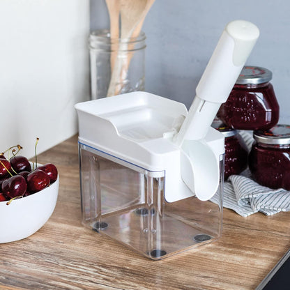 Leifheit Cherry Stoner Remover – Stainless Steel Plunger Pits 25 Lbs/Hour, Easy-Clean Container, Dishwasher Safe, Ideal for Pies, Canning, Snacking, German Design, Replacement Parts – White