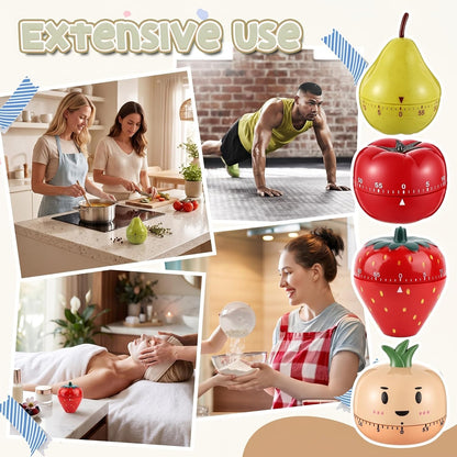 Amylove 4 Pcs Cute Mechanical Kitchen Timer Forest Animals 60 Minutes