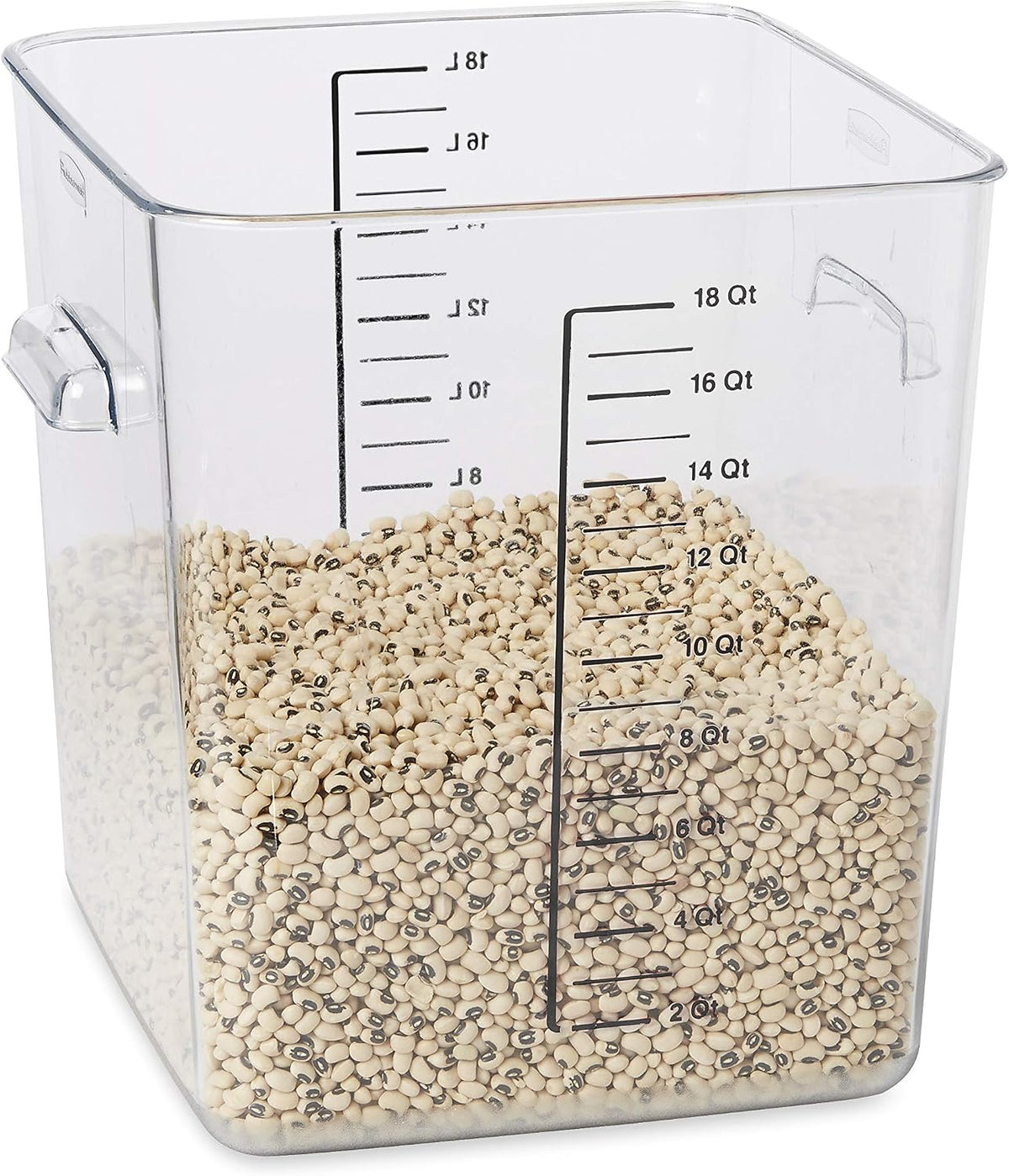 Rubbermaid Commercial Products Space Saving Square Food Storage Container 6 Quart Clear for Kitchen/Sous Vide/Meal Prep