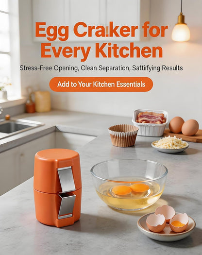 Egg Shell Opener,Raw Egg Cracker,Egg Cracker Tool for Raw Eggs