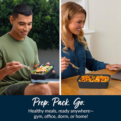 Bentgo Prep - 20-Piece 1-Compartment Reusable Meal Prep Containers with Lids, PFAS & BPA Free Materials, Durable, Microwave, Freezer, & Dishwasher Safe To Go Food Storage (Gold)