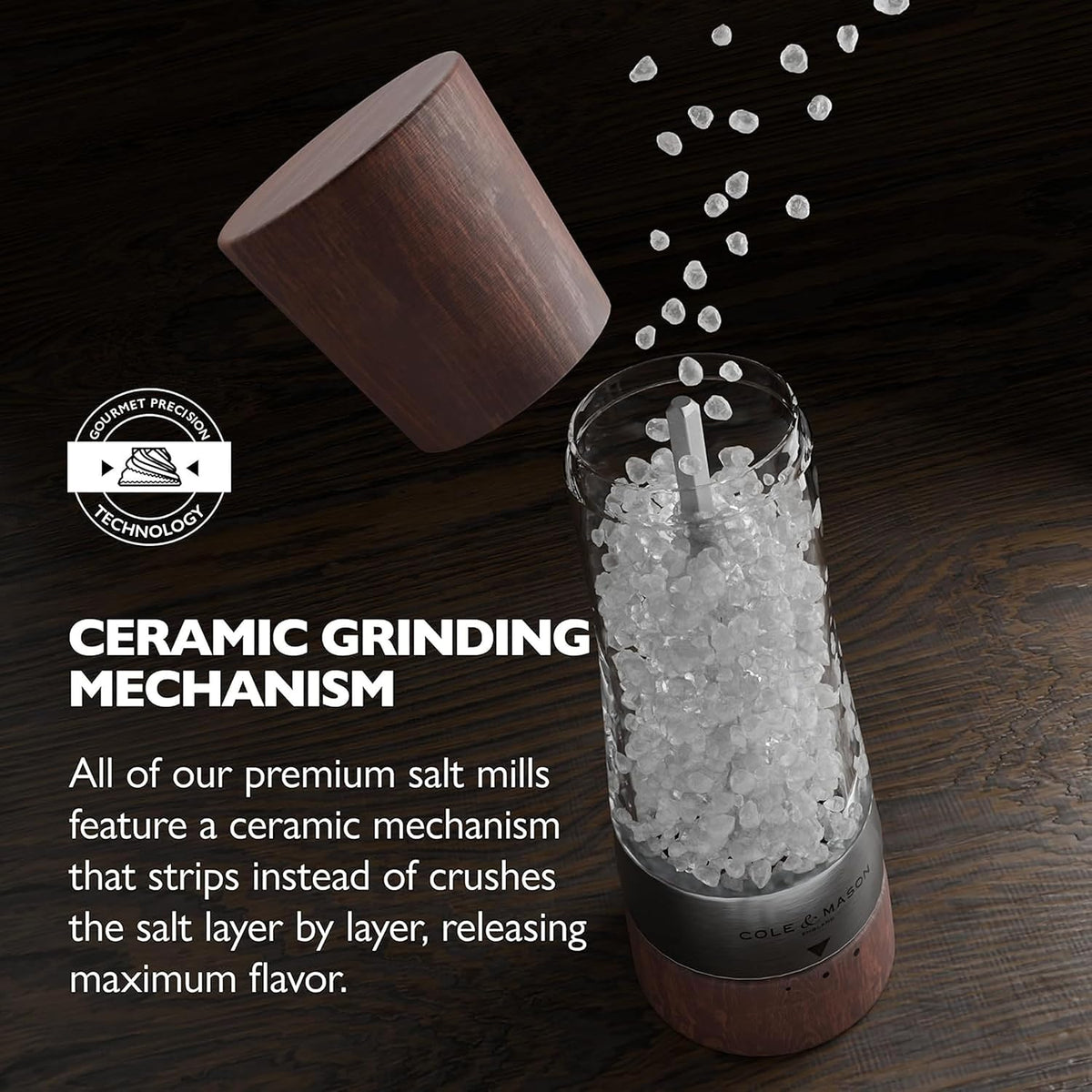 Cole & Mason Derwent Grinder, 7.5" Pepper Mill, Stainless Steel