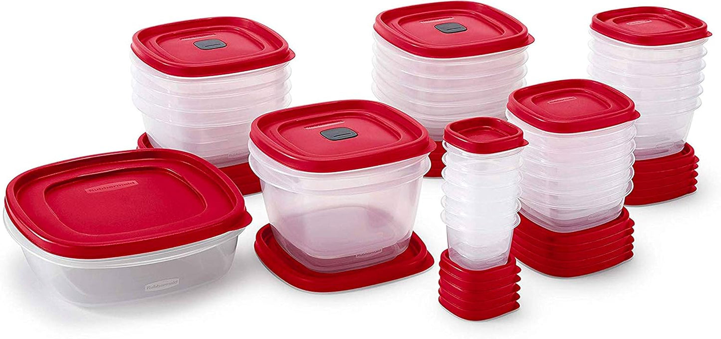 Rubbermaid EasyStore Large Containers, 18-Piece Set, Food Storage Containers with Lids