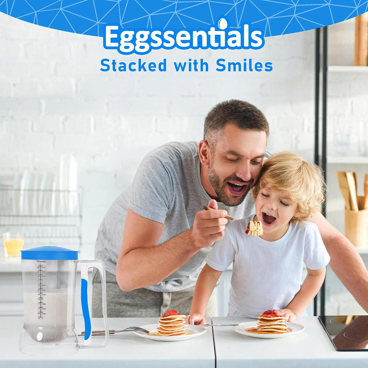 Eggssentials Pancake Batter Dispenser with Squeeze Handle Pancake Dispenser