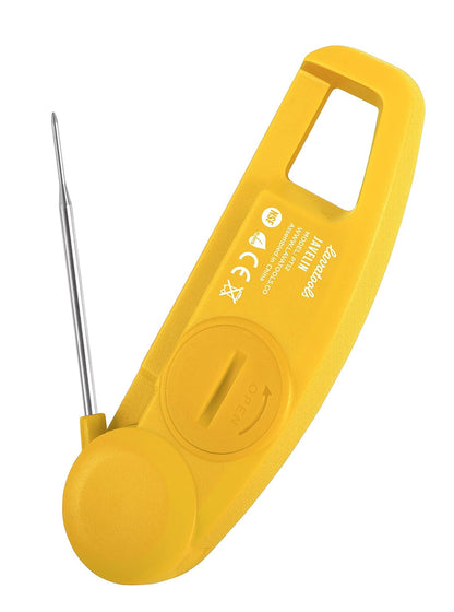 Lavatools Javelin® Ultra-Fast 3-Second Digital Instant Read Meat Thermometer for Grill and Cooking, 2.75" Probe, Compact Foldable Design, Large Display, IP65 Water Resistant, NSF Certified – Sesame