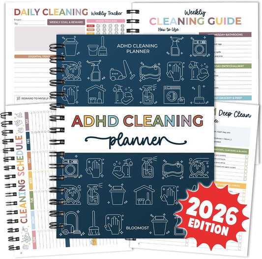 Magnetic Cleaning Schedule and Checklist Dry Erase Board - Reusable Cleaning Schedule for Home, Kitchen & Bathroom | Weekly & Monthly Chore Chart for Adults, Strong Magnet, Easy Erase