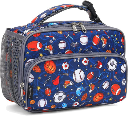 FlowFly Kids Lunch box Insulated Soft Bag Mini Cooler Back to School Thermal Meal Tote Kit for Girls, Boys, Astronaut - Colors A