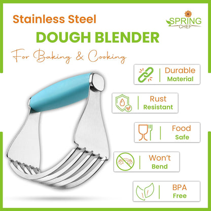 Spring Chef XL Pastry Blender, Durable Dough Blender For Baking - Black
