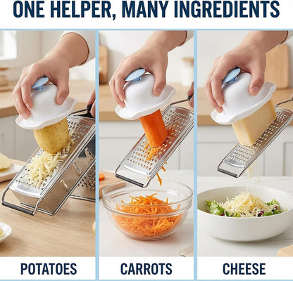 Blue Food Safety Holder for Mandolin Slicer or Grater,Finger Anti-Cut Protectors for Vegetable,Peelers and, Food Cutter Finger Guard for Mandoline Slicer Grater Cutting