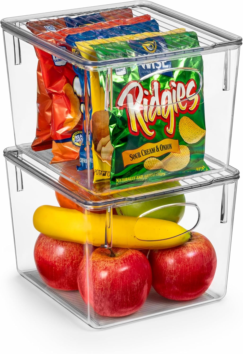 Sorbus 8-Pack Small Clear Plastic Storage Bins – Organizers for Kitchen, Pantry, Fridge, Cabinet & Refrigerator