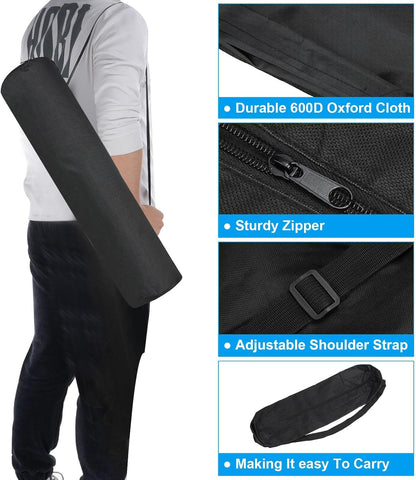 PATIKIL 32x4x4 Inch Grill Storage Tool Bag, Grilling Tools BBQ Bag for Grill Utensil Storage 600D Oxford Foldable Tripod Carry Bag with Adjustable Shoulder Strap for Outdoor Camping