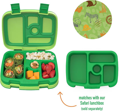 Bentgo® Kids Prints Tray with Transparent Cover - Reusable, BPA-Free, 5-Compartment Meal Prep Container with Built-In Portion Control for Healthy Meals At Home & On the Go (Mermaids in the Sea)