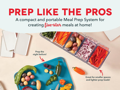DASH Prepdeck Lite White Stone Meal Prep Station Set 6.75 x 21.6 x 6.5 Inches