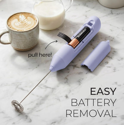 Zulay Kitchen Rechargeable Milk Frother Handheld - Frother Wand, Drink Mixer, Electric Whisk Frother, for Cappuccinos, Matcha & Protein Powder - Dynamic 3 Whisk, 3 Speed 500mAh Black - Colors D