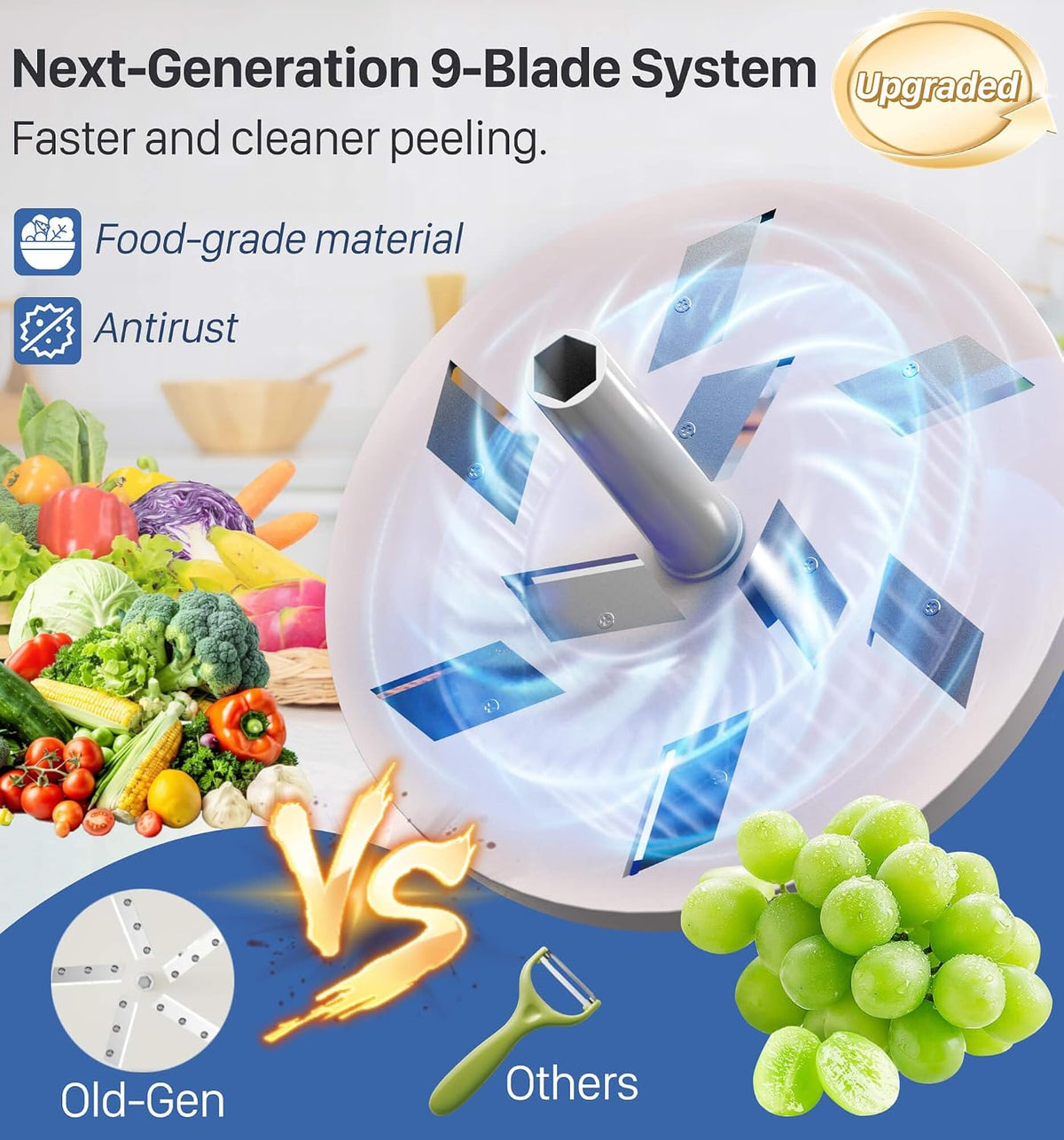 Anweller Garlic Peeler Machine, Electric Grape Peeler