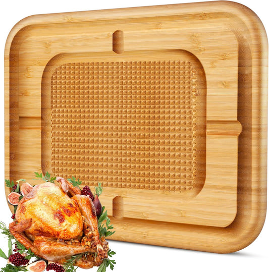 Patelai 16 Inch Large Turkey Carving Board Turkey Platter