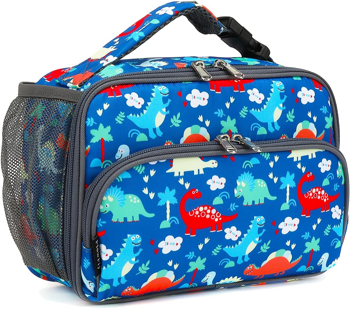 FlowFly Kids Lunch box Insulated Soft Bag Mini Cooler Back to School Thermal Meal Tote Kit for Girls, Boys, Astronaut - Colors B
