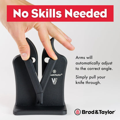 Brod & Taylor VG2 Classic Knife Sharpener | 3-Action Tungsten Carbide (Nylon)