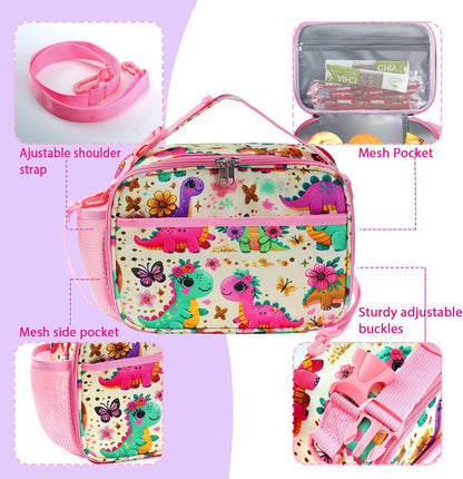 RLGPBON Kids Lunch Bag,Insulated Lunch Box for Girls,Lunch Bag Toddler Teen,School Daycare Cute Travel bags